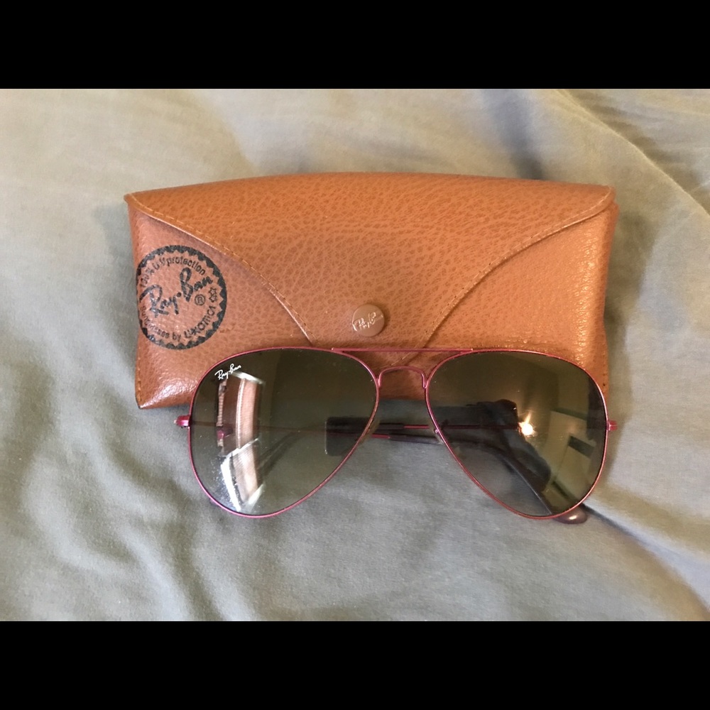 Pink aviator ray bans
