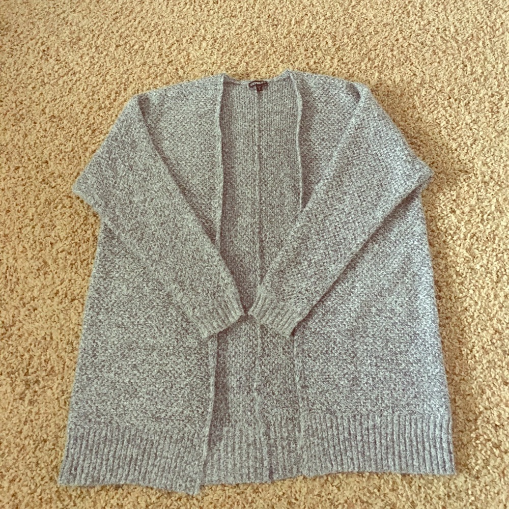 Express heavy weight gray cardigan