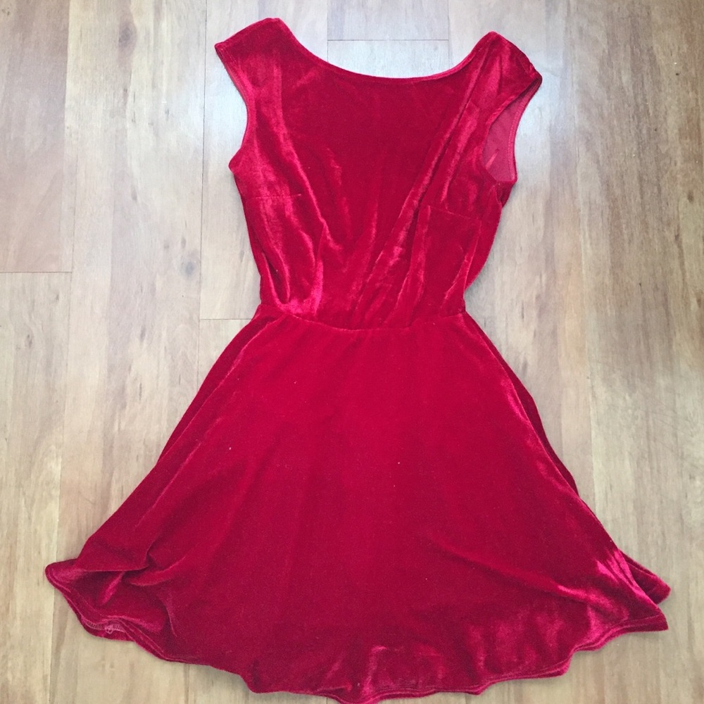 Velvet Dress w/ Cutout
