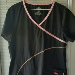 Dickies Black Scrub Top
