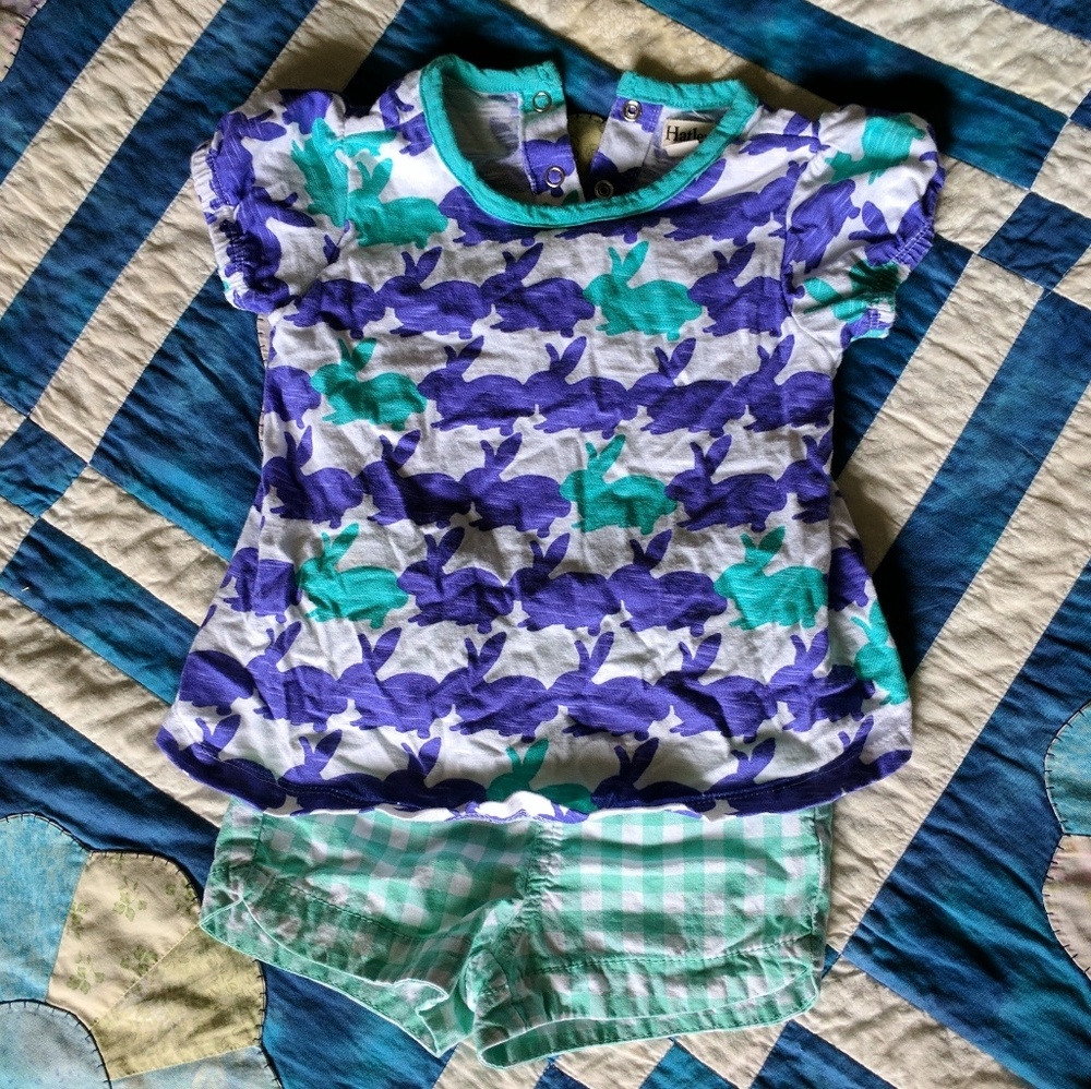 Infant/toddler bunnies spring summer play clothes
