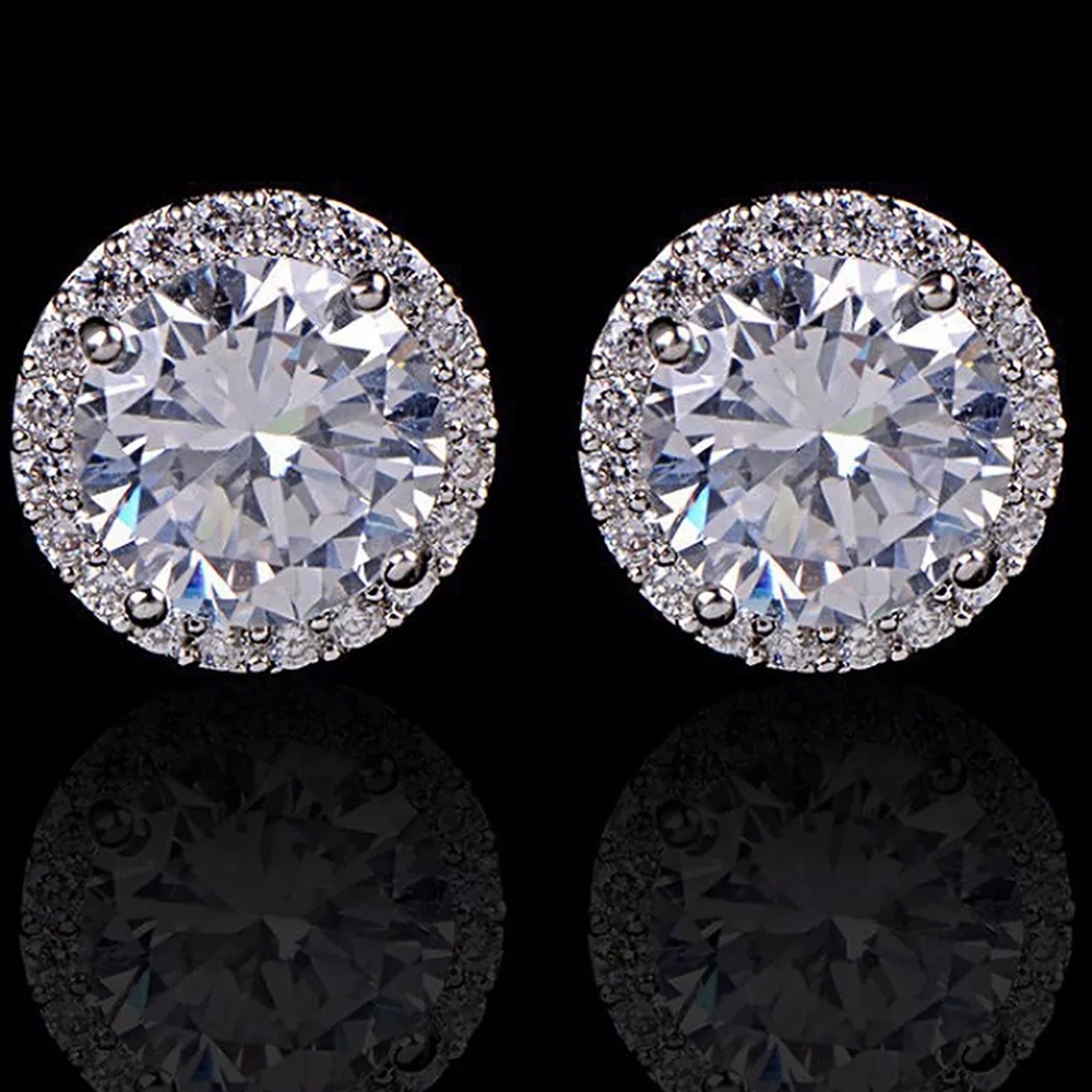 Amazing White Gold Plated Earrings