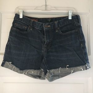 J. Crew hipslung denim shorts