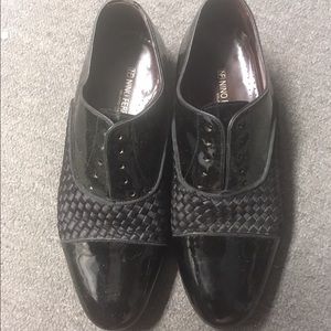 Nino ferretti milano Italy black dress shoes