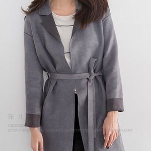 Elegant drape trench coat