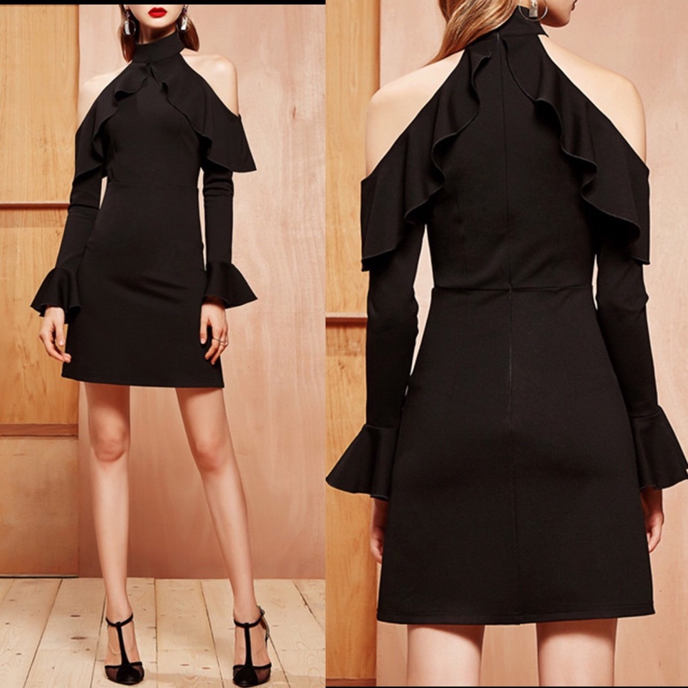 Beautiful cold shoulder mini dress