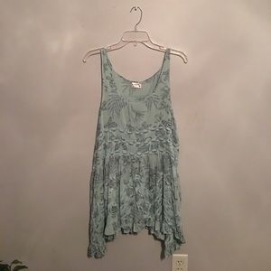 Free People Voile Lace Trapeze Seafoam