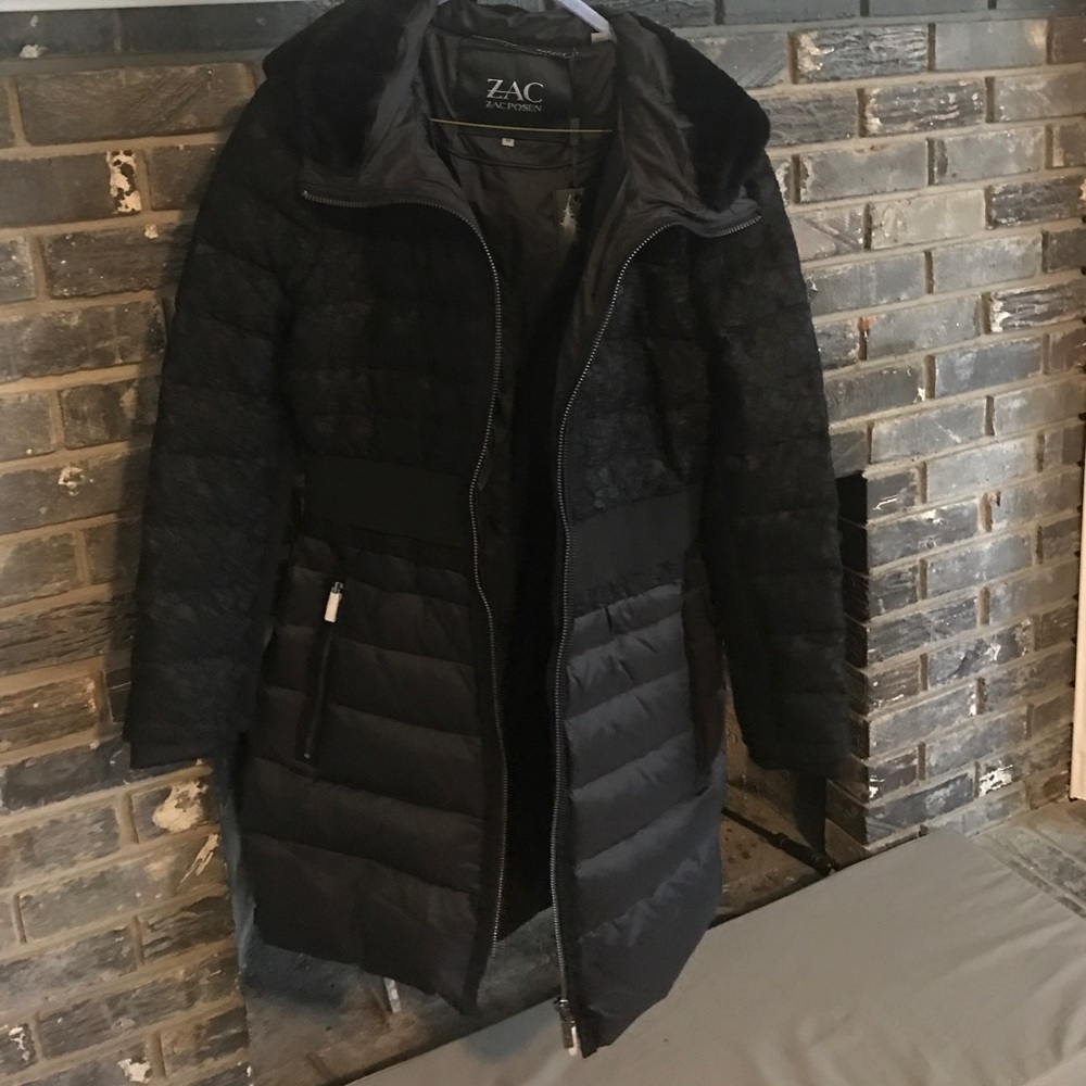Zac Posen Genuine Shearling Down Jacket - Picture 2 of 3