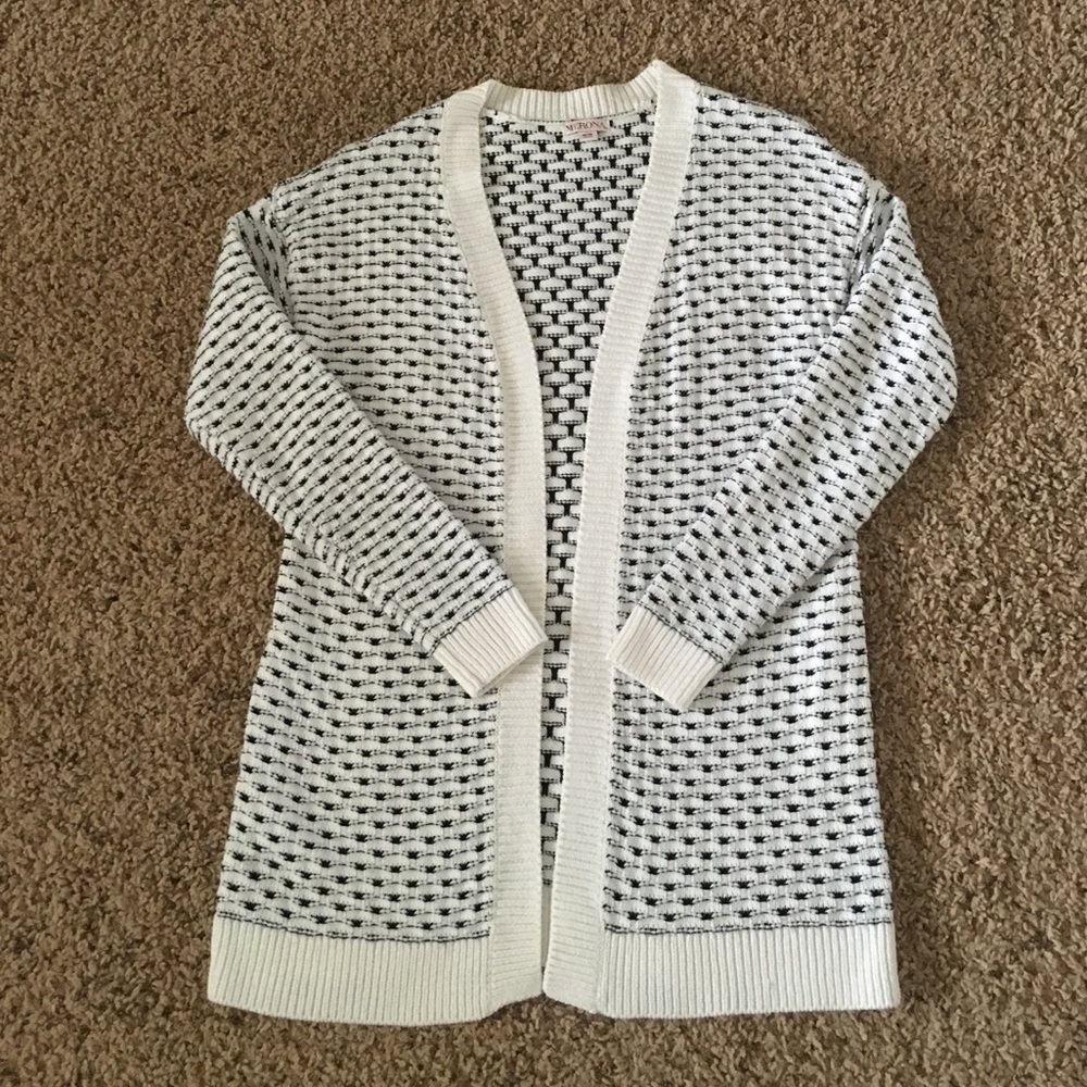 Cream and black cardigan