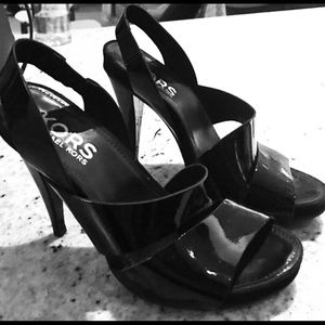 Micheal Kors Patent Leather Strappy Leather Heels.