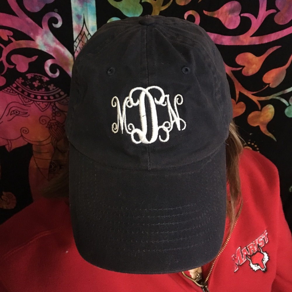 Monogram MDN Navy Baseball Hat