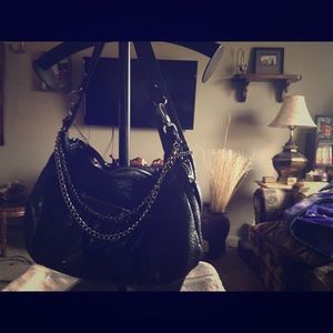 Black Jessica Simpson large hobo with chain detail