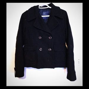 Black button up Peacoat