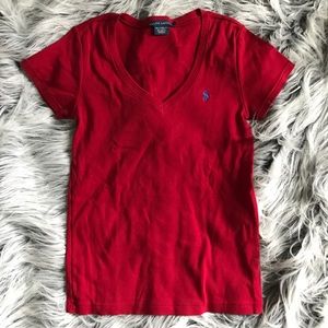 Red Ralph Lauren short sleeve shirt!