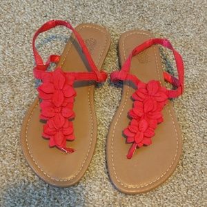 Brand new coral floral sandals size 6