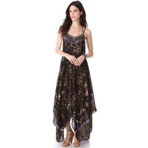 Free people purple beaded maxi dress