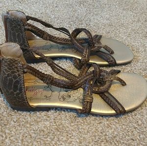 Cute snake print sandals size 6