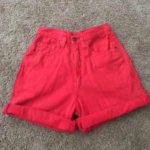 Red Vintage Forelli High Waisted Shorts