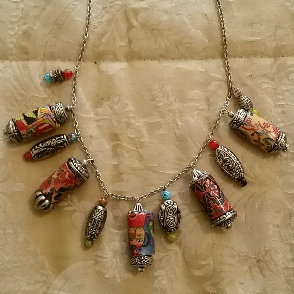 MAKING MORE *NECKLACE HAND  MADE BEADS