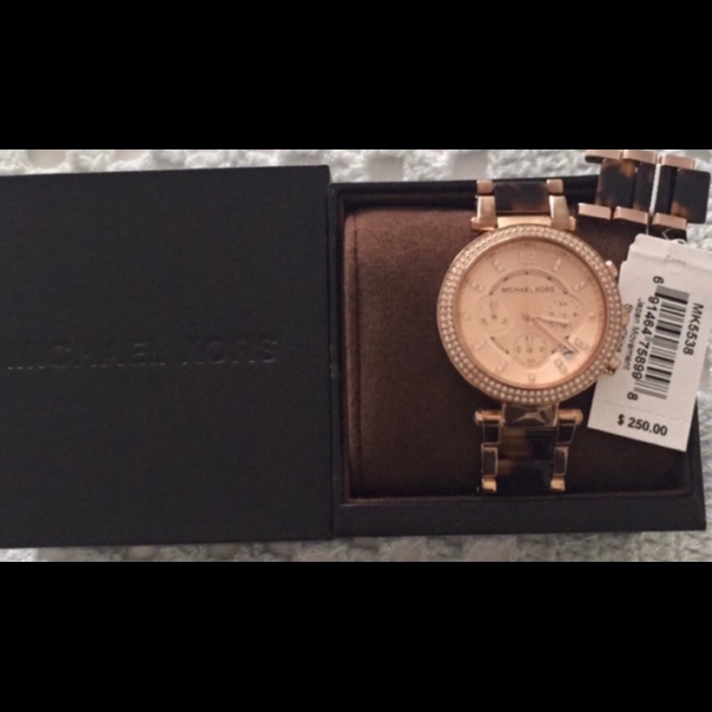 Michael Kors Tortoise Rose Gold Watch