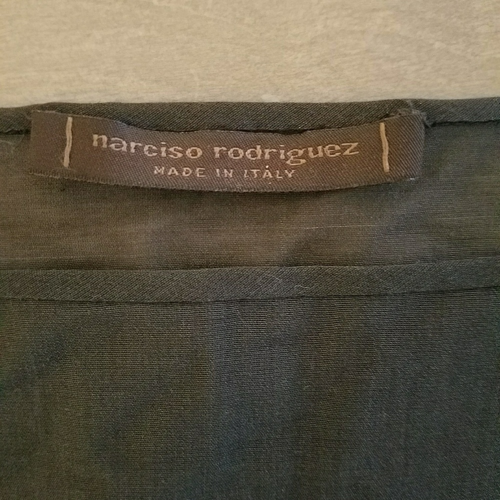 Narsisco Rodriguez linen black illusion shirt