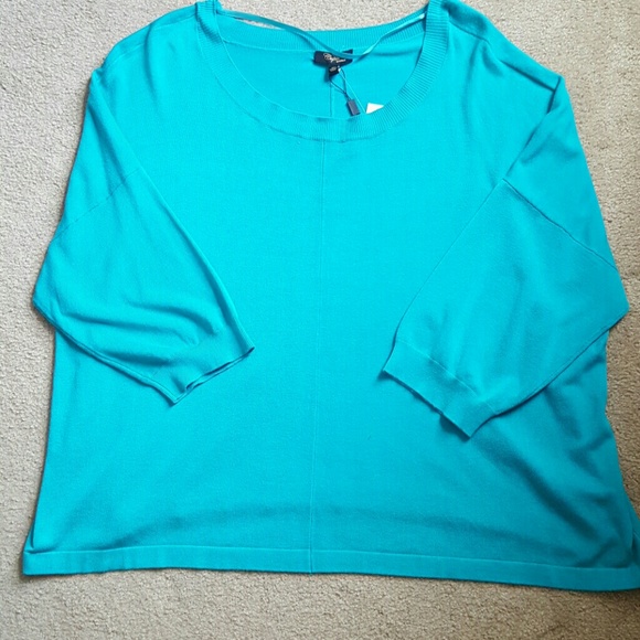 + Aqua light sweater top - Picture 1 of 3