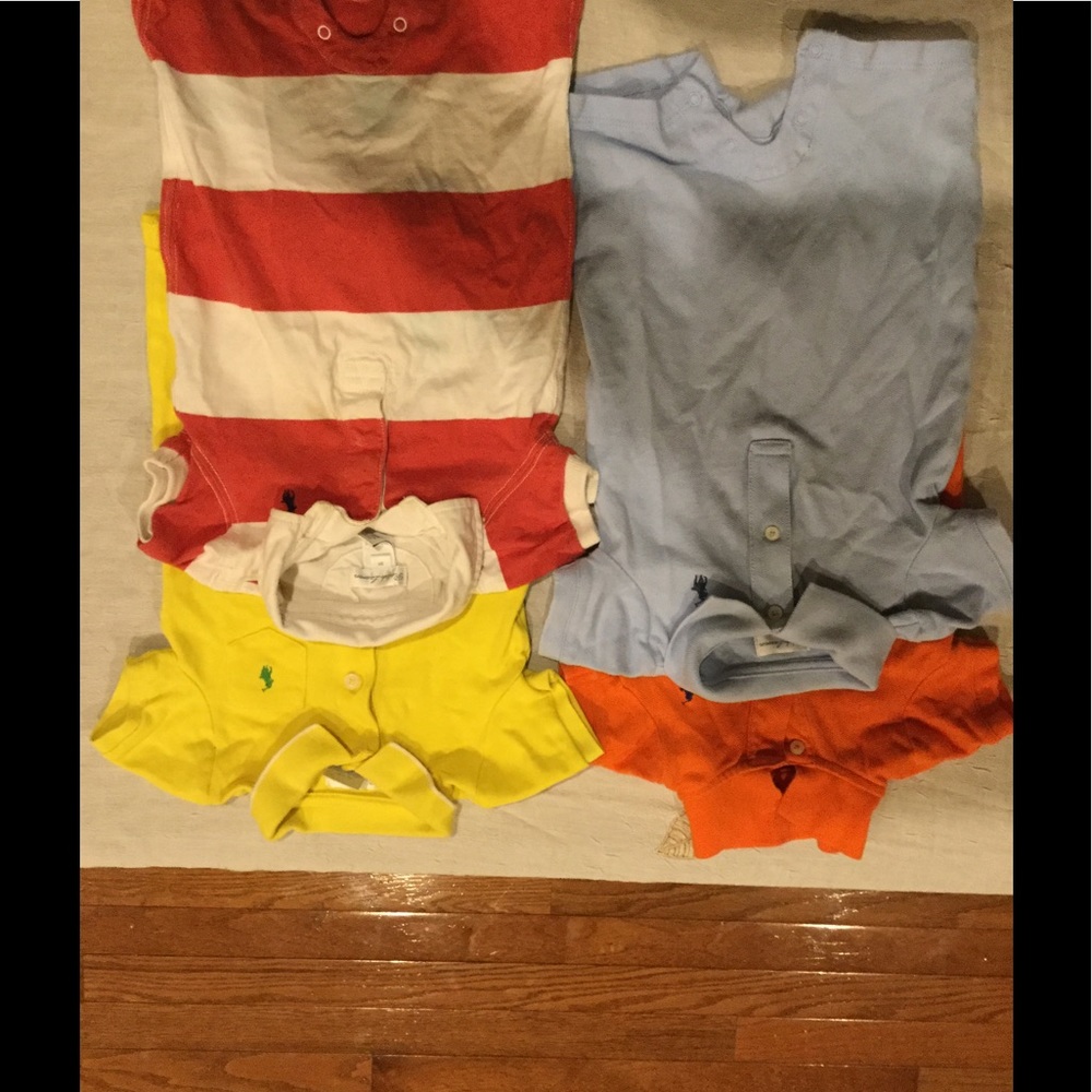 Bundle LOT 4 pairs POLO RL baby onesies 6-9m. - Picture 2 of 5