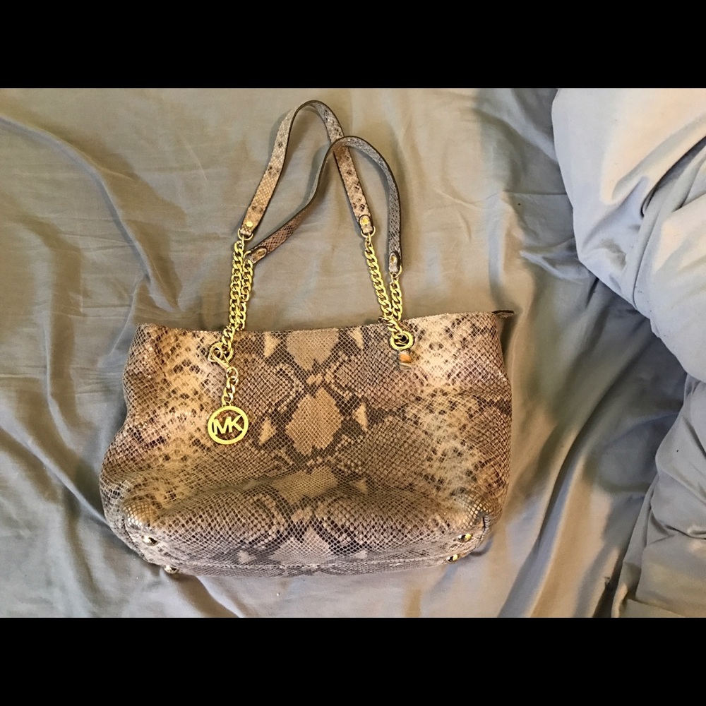 Michael kors snakeskin bag