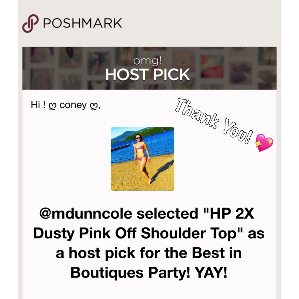 HP 5X 💖 Dusty Pink Off Shoulder Top - Picture 4 of 5