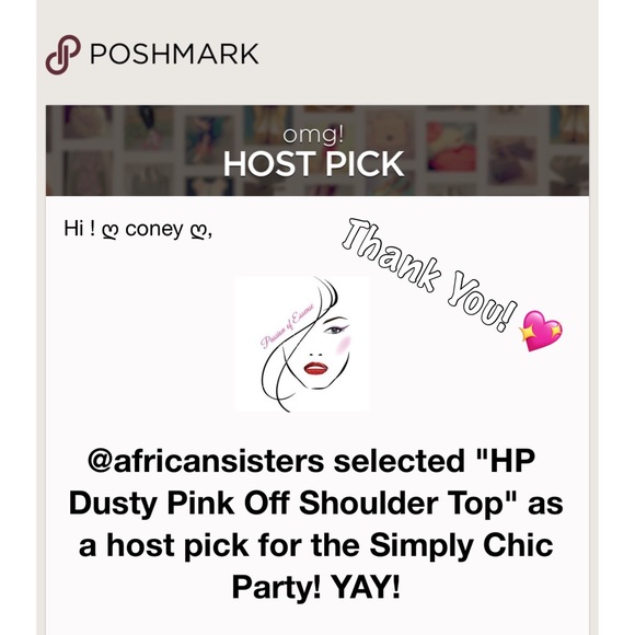 HP 5X ๐ Dusty Pink Off Shoulder Top - Picture 3 of 5