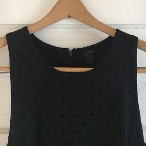 J. Crew black polka dotted dress