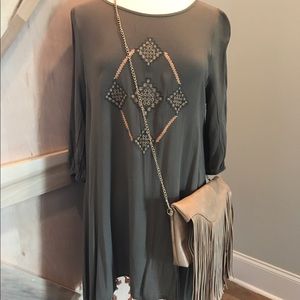 ✨LAST 2✨ NWT Boho Free Spirit Flowy Olive Dress