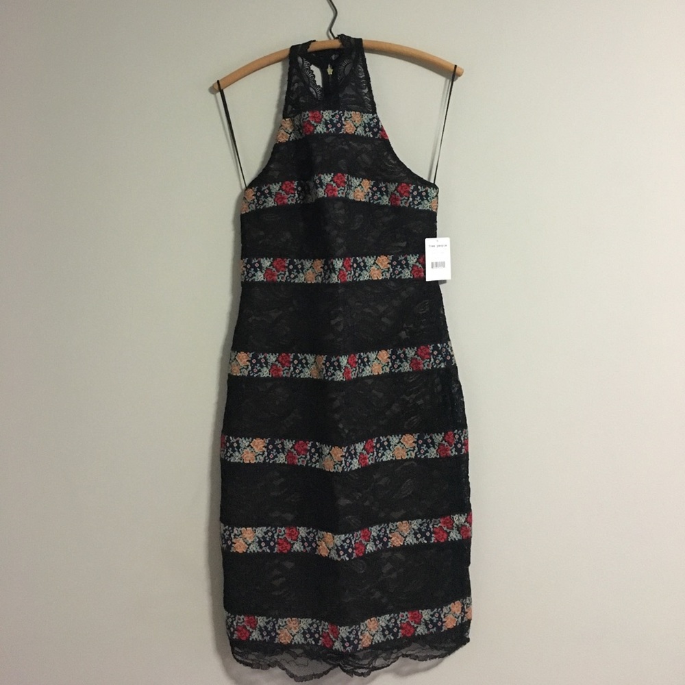 NWT Free People Black Lace Cocktail Dress Size 2