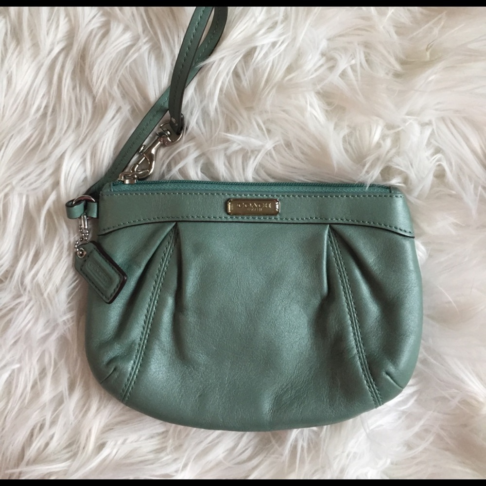 Leather Coach wristlet