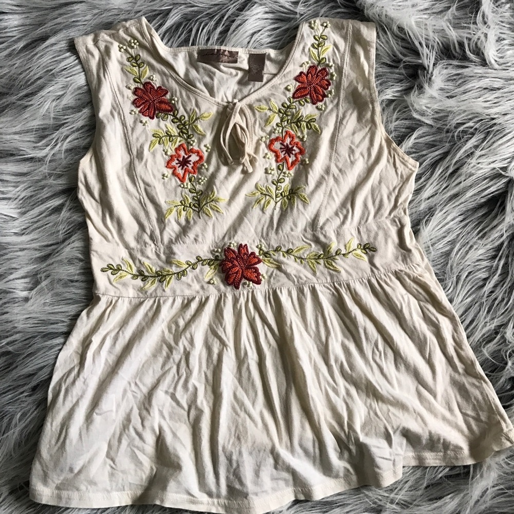 Embroidered tank top