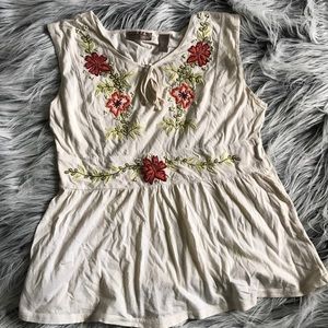 Embroidered tank top