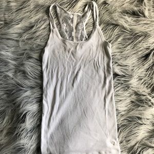 American eagle white button back tank top