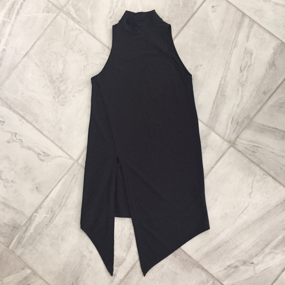 Zara Mock Neck Split Tunic