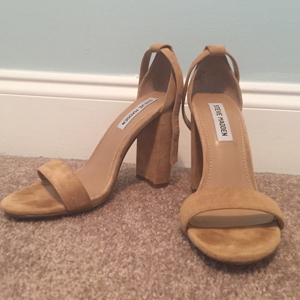 Steve Madden Nude Suede Heels