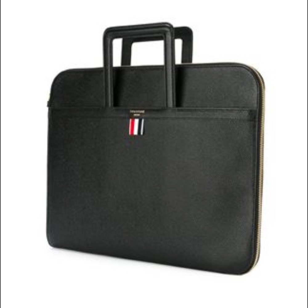 THOM BROWNE flat briefcase