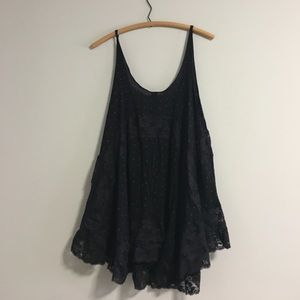 Free People Black Lace Tunic. Sz Medium. Like New!