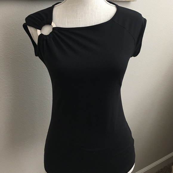 New York & Company Tops - Shoulder accent NY&Co Black top