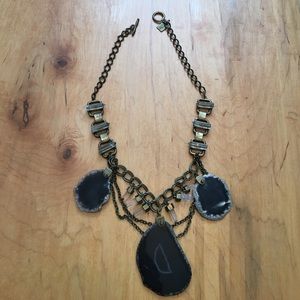 All Saints agate and crystal necklace