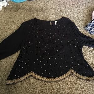 Black and Gold Top