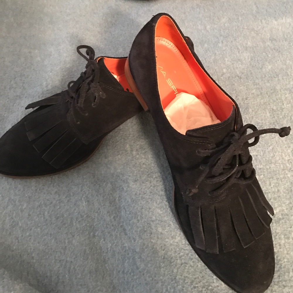 Navy blue suede Loafers