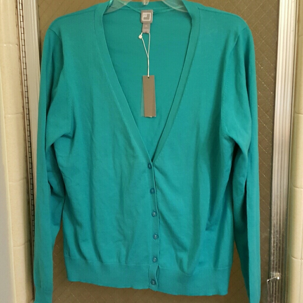 Jcp Turquoise Cardigan Sweater