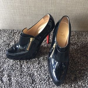 Christian Louboutin patent booties