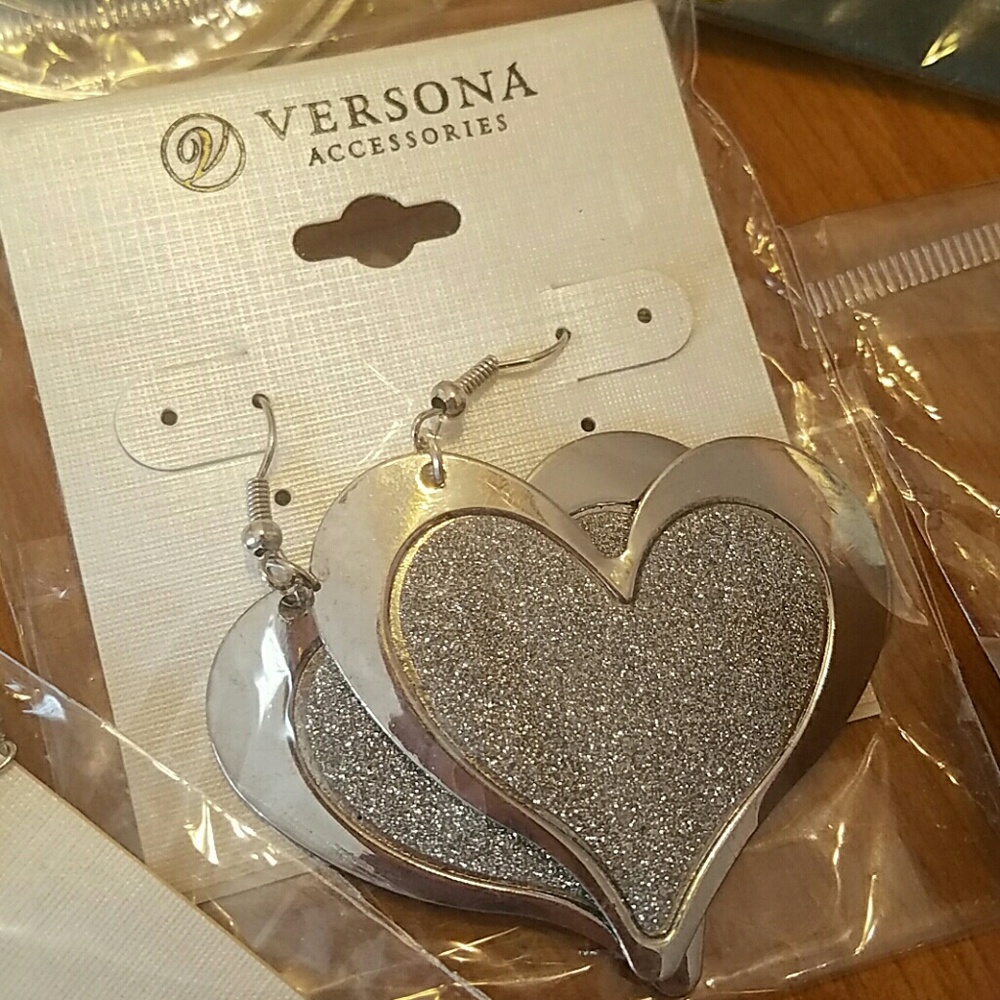 Versona Silver Heart Earrings