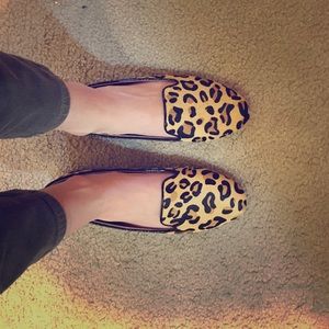 Leopard print flats