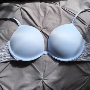 Sky Blue Pushup PINK VICTORIAS SECRET bra